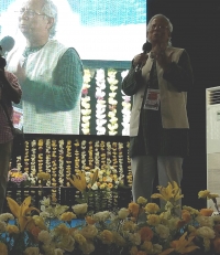 Professor Yunus addresses Indian Science Congress and Challenges the Scientists to devise Technology Exclusively to Solve People's Problems Professor Yunus addresses Indian Science Congress and Challenges the Scientists to devise Technology Exclusively to Solve People's Problems