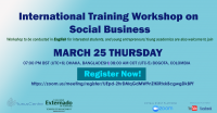 International Training Workshop on Social Business International Training Workshop on Social Business