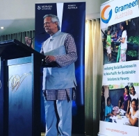 Yunus Addresses Global Social Change Makers in Australia Yunus Addresses Global Social Change Makers in Australia
