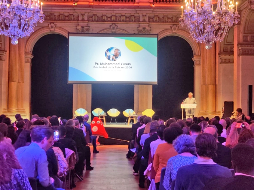 Nobel Laureate Professor Yunus Discusses Social Business Olympics in Paris. Nobel Laureate Professor Yunus Discusses Social Business Olympics in Paris.
