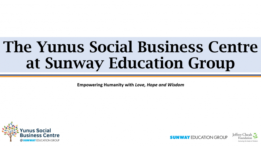 The Yunus Social Business Centre at Sunway Education Group-Report-2020-2021 The Yunus Social Business Centre at Sunway Education Group-Report-2020-2021